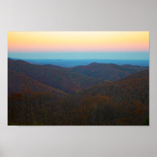 Pôster Sunset sobre Shenandoah National Park, Virginia