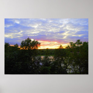 Poster Sunset sobre Stilwell Pond