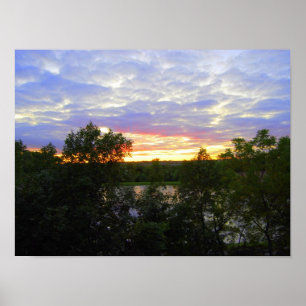 Pôster Sunset sobre Stilwell Pond (16x12)
