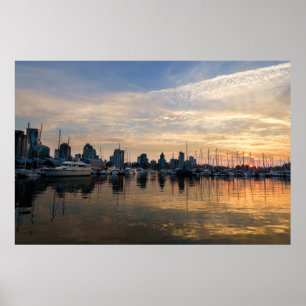 Poster Sunset sobre Vancouver Skyline