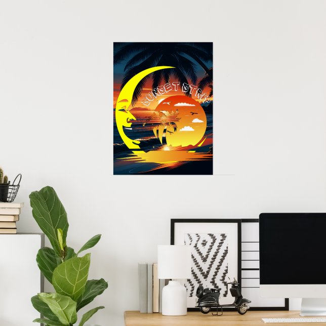 Poster Sunset Strip Party (Escritório em casa)