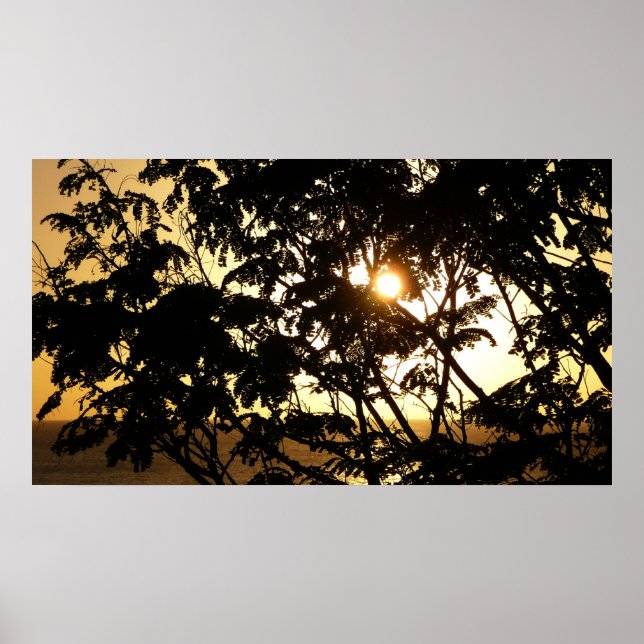 Poster Sunset Through Tres I Fotografia Tropical (Frente)