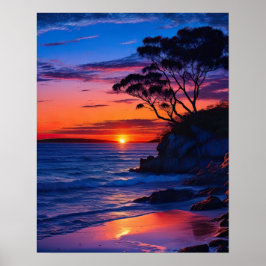 Poster Sunset tropical