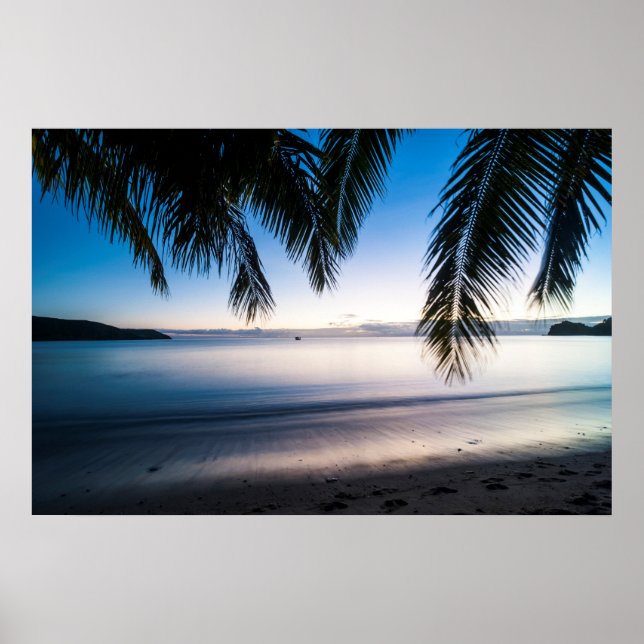 Poster Sunset Tropical Seascape, Fiji (Frente)