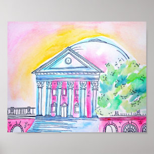 Poster Sunset UVA Rotunda