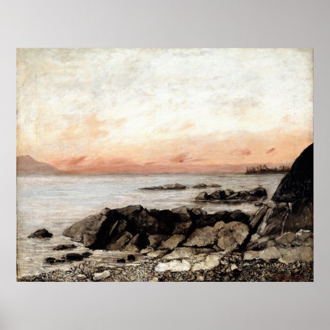 Poster Sunset, Vevey, Suiça - Gustave Courbet (Frente)
