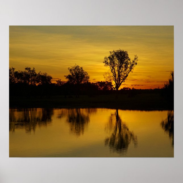 Pôster Sunset, Yellow Water Billabong (Frente)