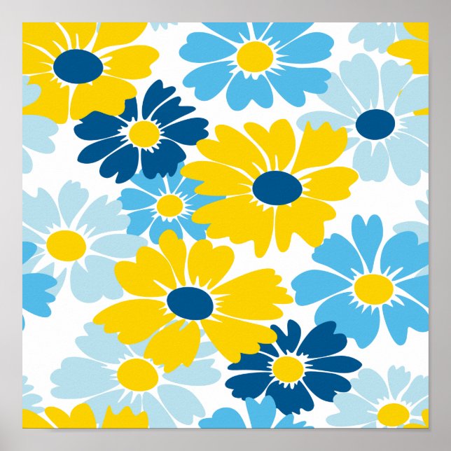 Poster Sunshine Blue Sky Daisy Blooming (Frente)