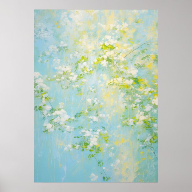 Poster Sunshine e Flowers Abstrato Art (Frente)