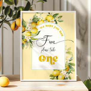 Poster Sunshine e limonada Citros Favor tomam um