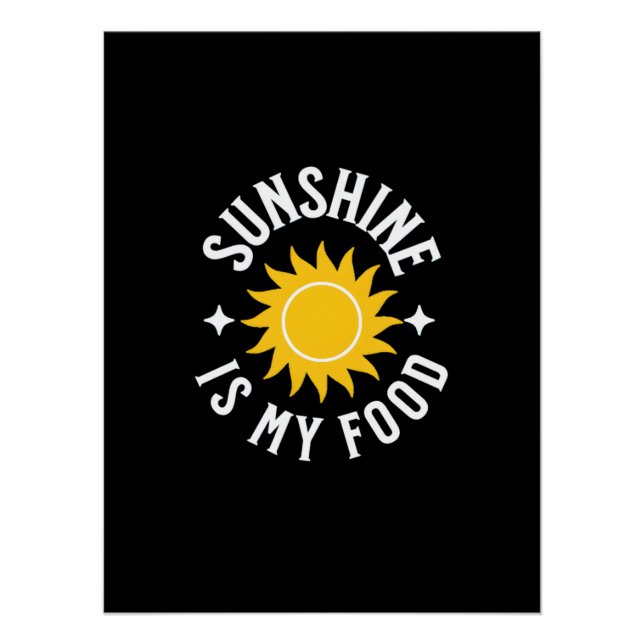 PÔSTER SUNSHINE É MINHA COMIDA (Frente)