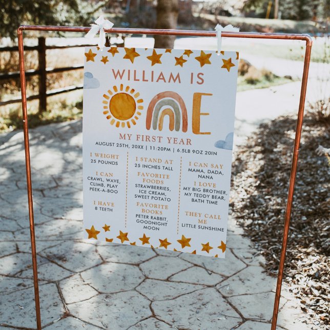 Poster Sunshine e primeiro aniversario Arco-Íris - Consel (Criador carregado)