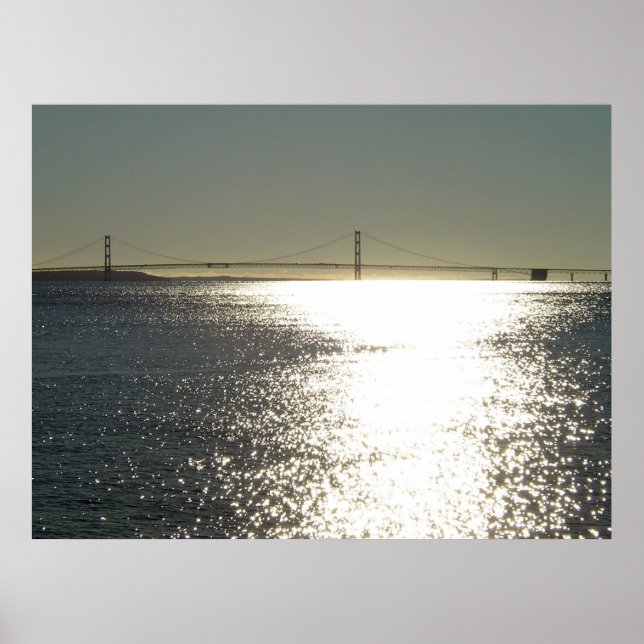 Poster Sunshine na Ponte Mackinac, Michigan (Frente)