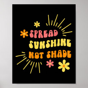 Poster Sunshine Não Sombra - Autoatendimento E Amor