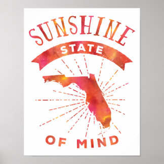 Poster Sunshine State of Mind Florida