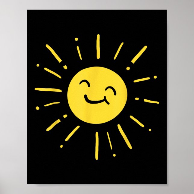 Poster Sunshine Sun Sorrindo Bonito Verão Férias (Frente)