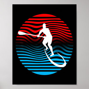 Poster Sup Stand Up Paddle Boarding Surf Board Surfing Te