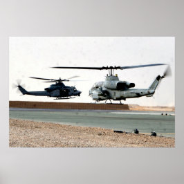 Poster Super Cobra AH-1W e um UH-1Y