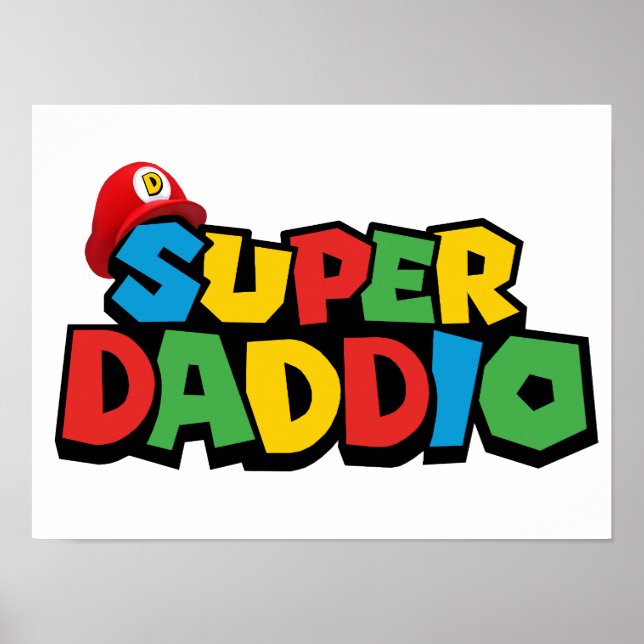 Poster Super Daddio para melhor pai (Frente)