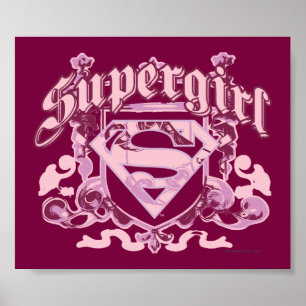 Poster Super Girl Crest Design