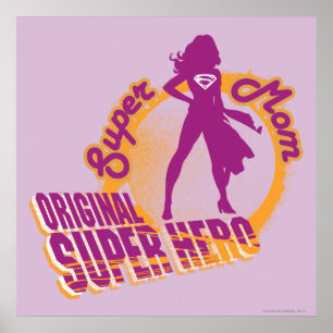 Poster Super Hero Original da Super Mãe