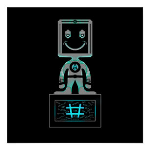 Pôster Super-herói da marca Hash