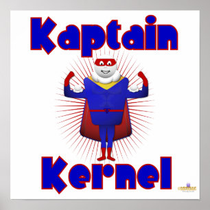 Poster Super-herói da pipoca do núcleo de Kaptain
