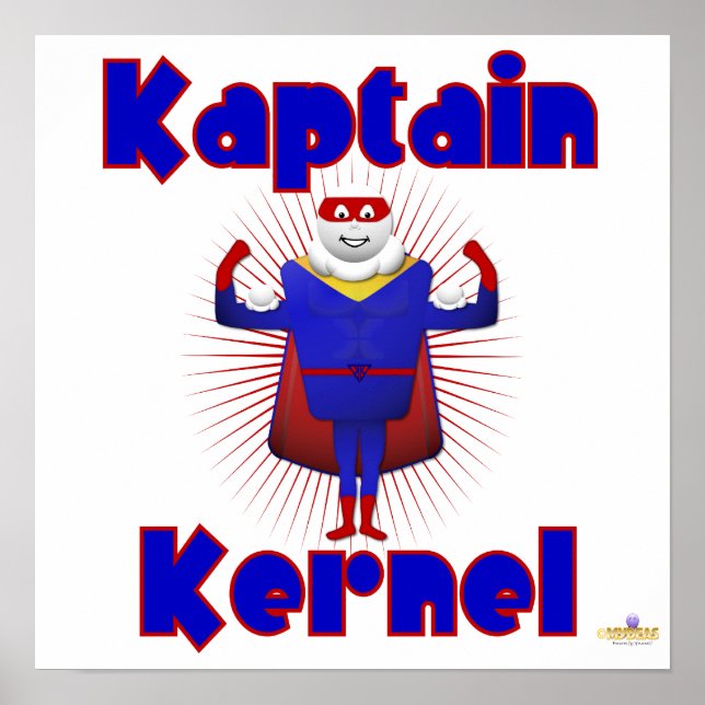 Poster Super-herói do Kernel Popcorn (Frente)