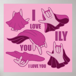 Poster Super-herói ILY - Design ASL