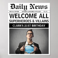 Super-heróis e Festas de aniversário de Villains b