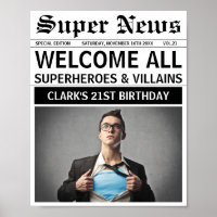 Super-heróis ou Festas de aniversário de Villains 