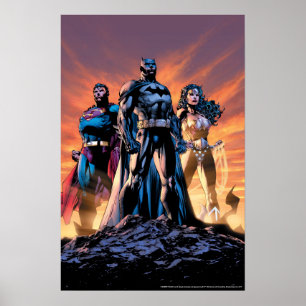 Poster Super-homem, Batman, e Trindade das Mulheres Marav