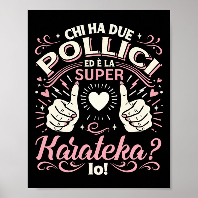 Poster Super Karateca - Presente Karate Garota Karate Mul (Frente)
