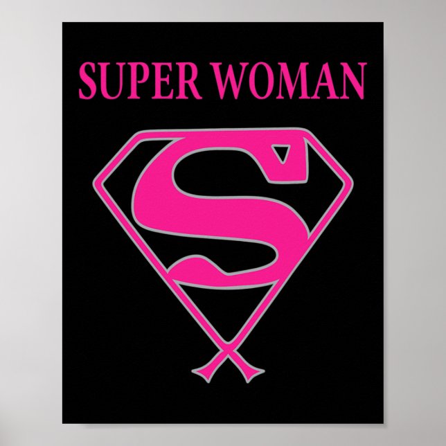 Poster Super Mulher (Consciência do Cancer da Mama) (Frente)