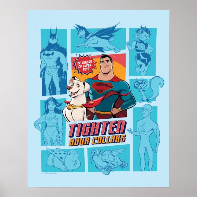 Poster Super-Pets & Justice League - Aperte seus colares (Frente)