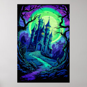 Poster Super Spooky Halloween Casa Assombrada