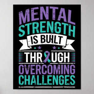 Poster Superar Desafios Saúde Mental Prevenção Suicídio