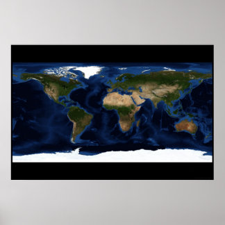 Pôster Superfície da Terra 78x52 (72x48)