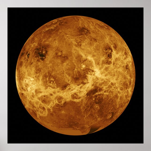 Poster Superfície do Planeta Vênus (Frente)