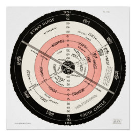 Pôster "Superfície plana, Terra Papel de carta" High-Res