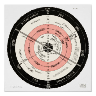 Pôster "Superfície plana, Terra Papel de carta" High-Res