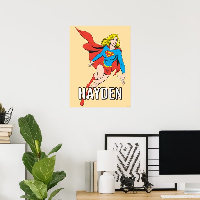 Poster Supergirl em Ação (Escritório em casa)
