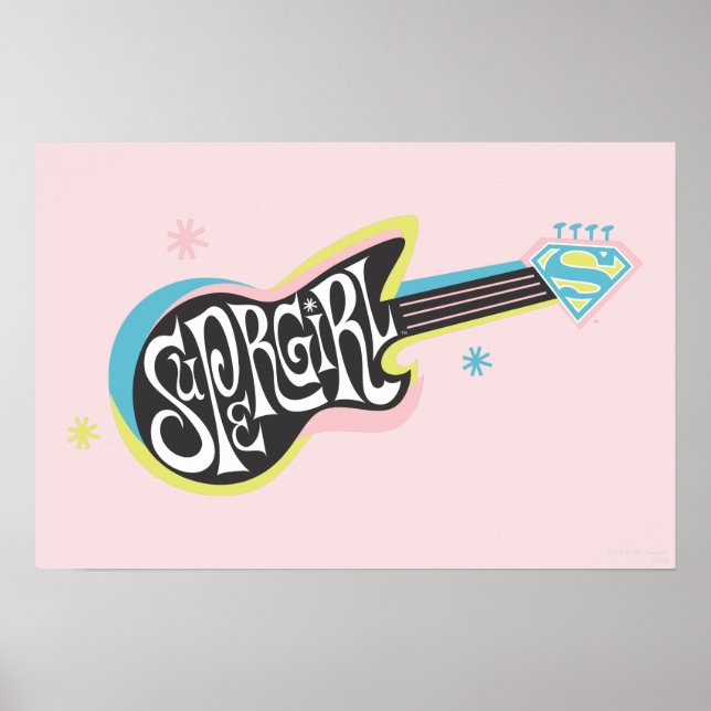 Pôster Supergirl Guitar (Frente)