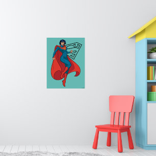 Poster Supergirl Hovering in Blue Suit