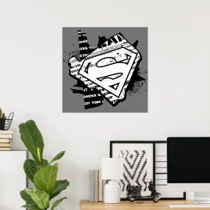 Poster Supergirl Newsprint S-Shield