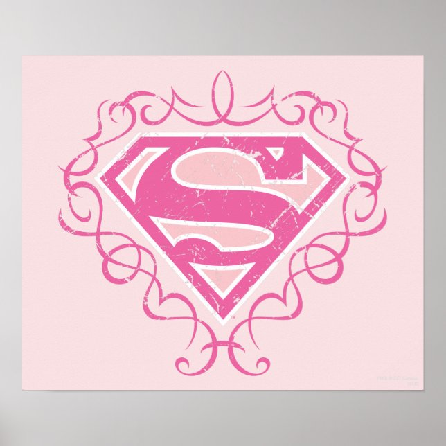 Pôster Supergirl Pink Stripes (Frente)
