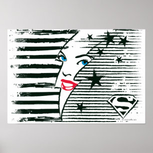 Pôster Supergirl Relâmpago com Rosto