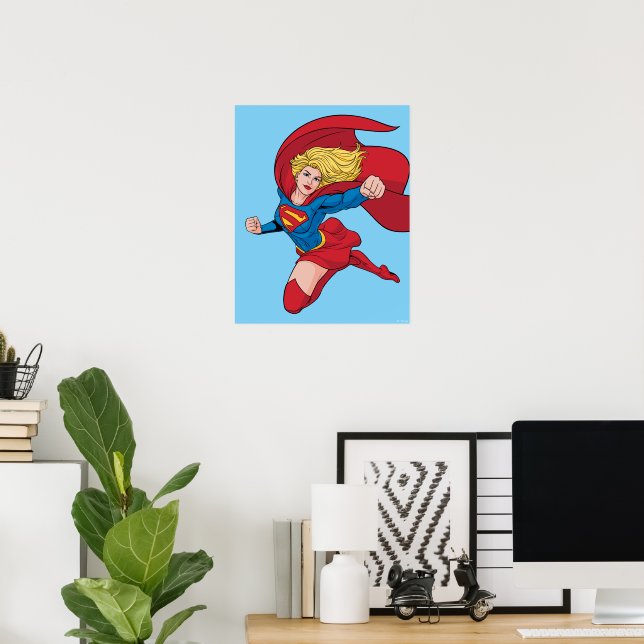 Poster Supergirl Stance Adorável (Escritório em casa)