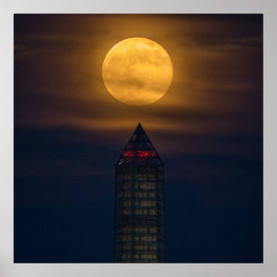 Poster Superlua sobre o Monumento de Washington