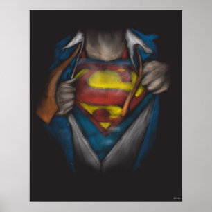 Poster Superman   Desenho de Revenda do Tórax Colorido
